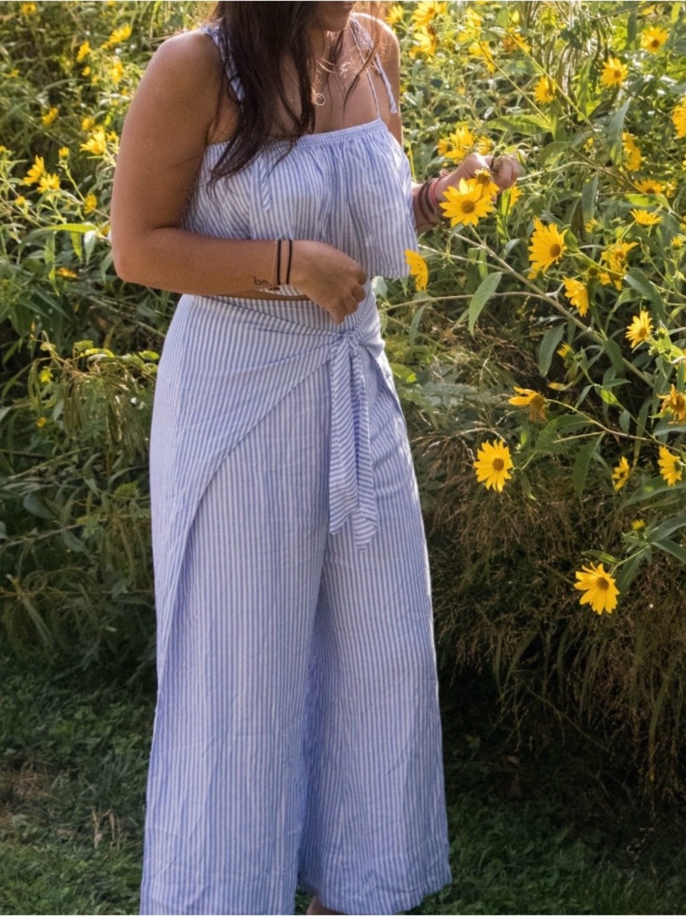 Skylar + Madison Blue and White Striped Set